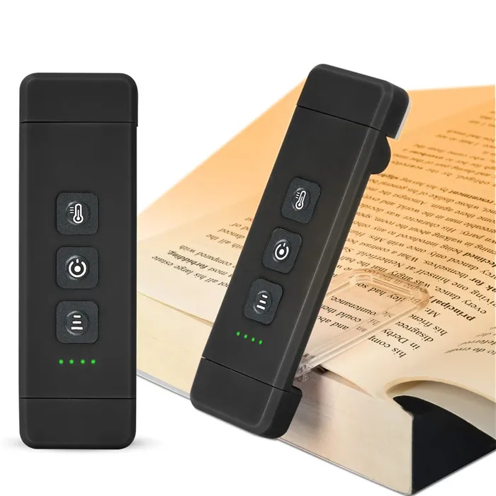 USB Rnewargeable Book Reading Light Portable Mini Bedside Desk Light Clip on Bookmark Night Light Book Lamp LED Living Room 55