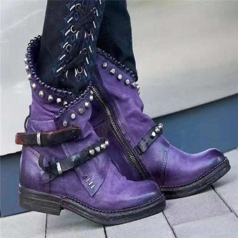 funky biker boots