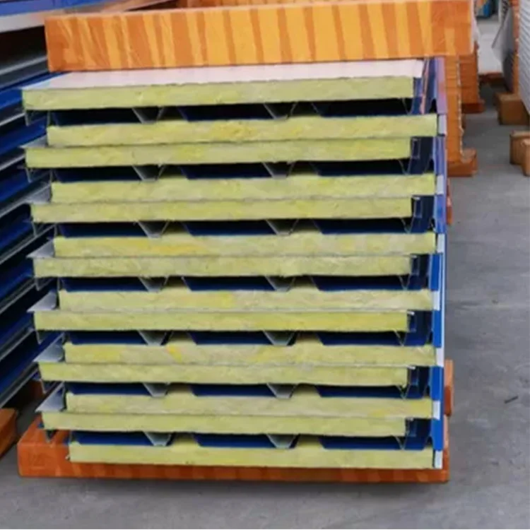 Wholesale 75mm Glass Wool Fireproof Ceiling Sandwich Panel for Cold Room Workshop Hotel-Factory Price