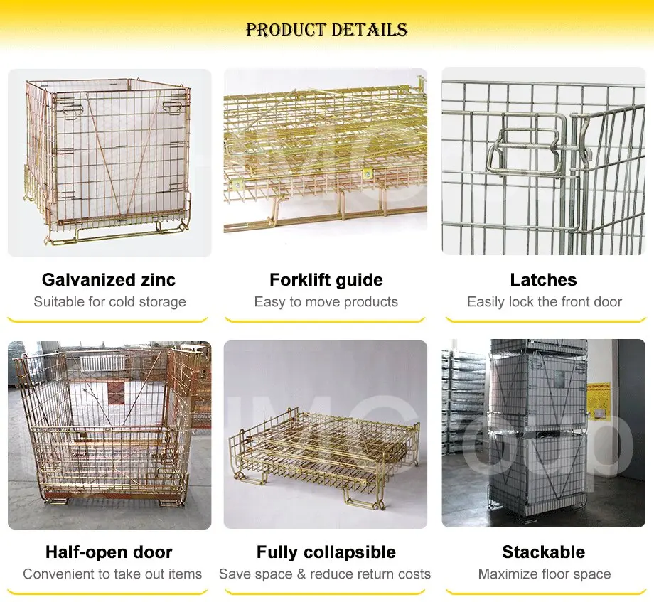wire mesh pallet collapsible metal cage wire mesh pallet collapsible metal cage