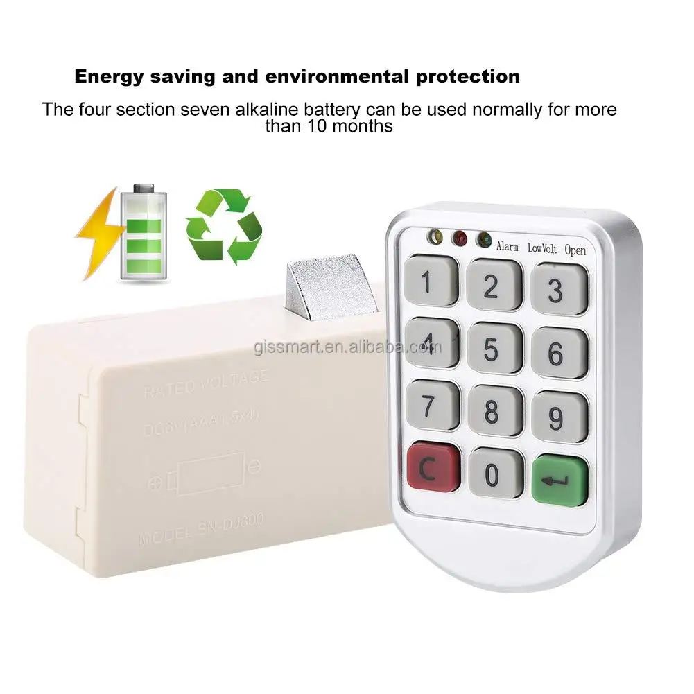 중국 공급 업체 고품질 지능형 암호 열쇠가없는 서랍 캐비닛 잠금 디지털 키패드 무선 스마트 캐비닛 도어 잠금