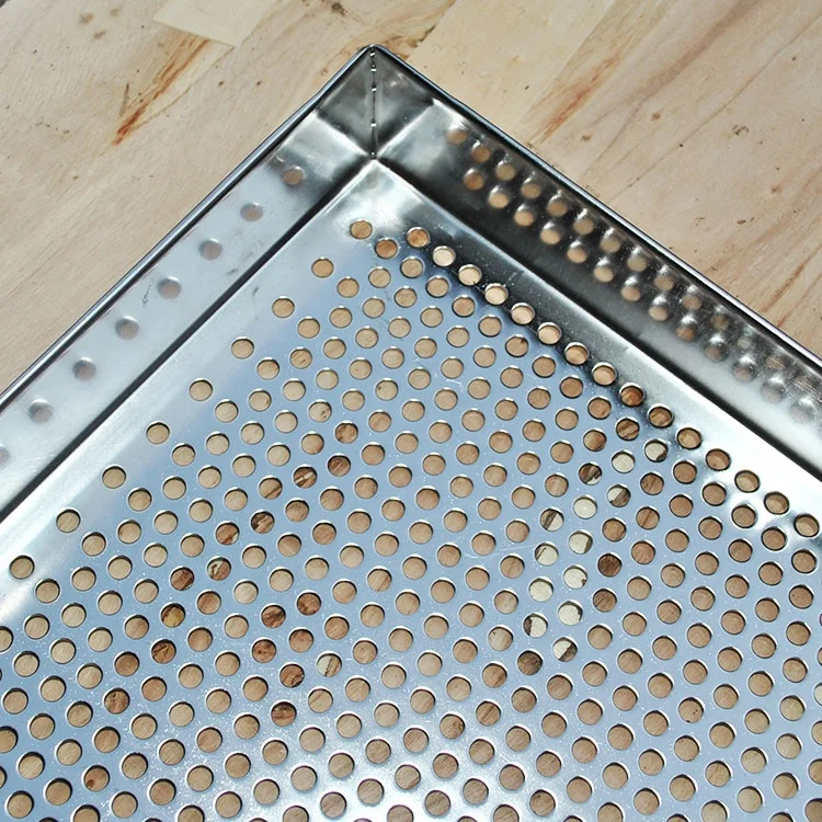 304 Stainless Steel Drying Tray with Holes Medicinal Food Drying Tray Hot air Circulation Oven Drying Pan Industrial Use