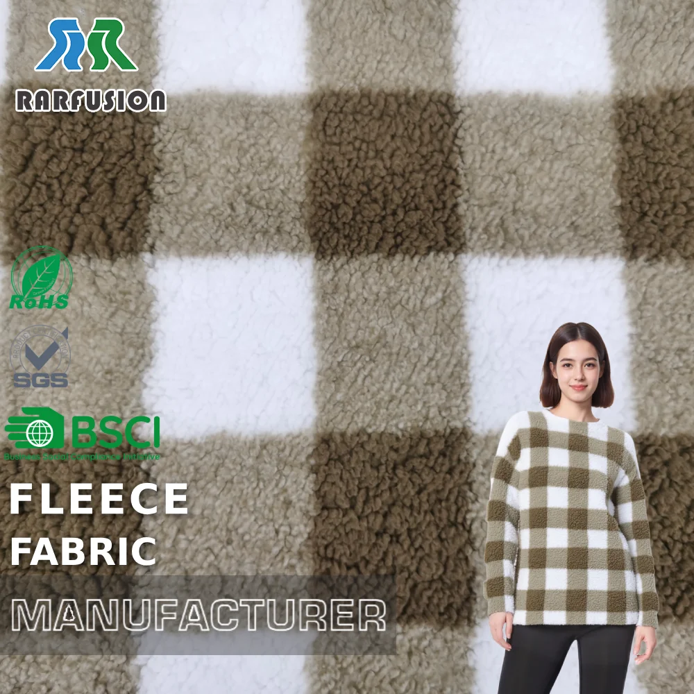 Pijama Battaniye İçin Tek Taraflı Plaid Baskılı Shu Velüt Polar Kumaş