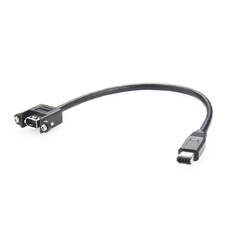 FireWire IEEE 1394 6P 6PIN Male to Female IEEE 1394 Firewire 400 with Mount Screw type Extension Cable