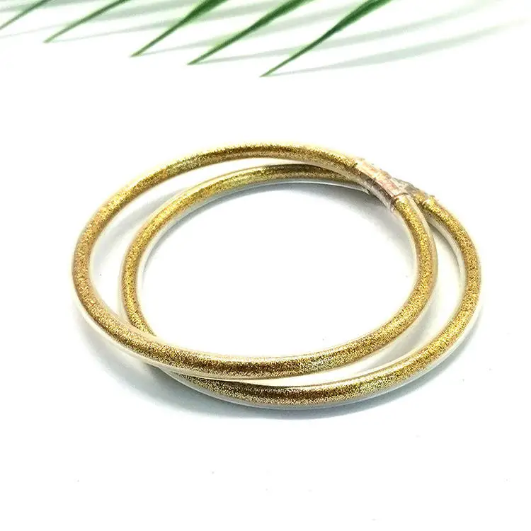 Jonc Boudhistes Buddish Bijoux Bracelets 3 Buddhist Gold Mantra Decor