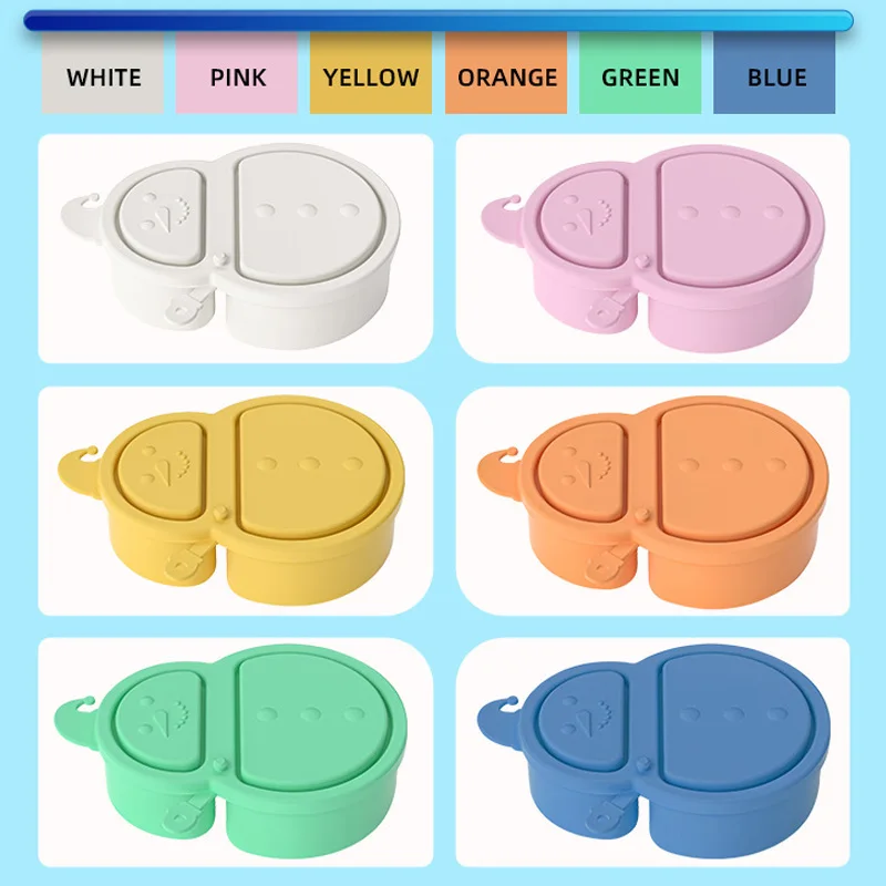 Silicone Divided Snack Box, Snowman Airtight Food Container, Food-Grade Reusable Bento Box, Leakproof Portable Lunch Container manufacture