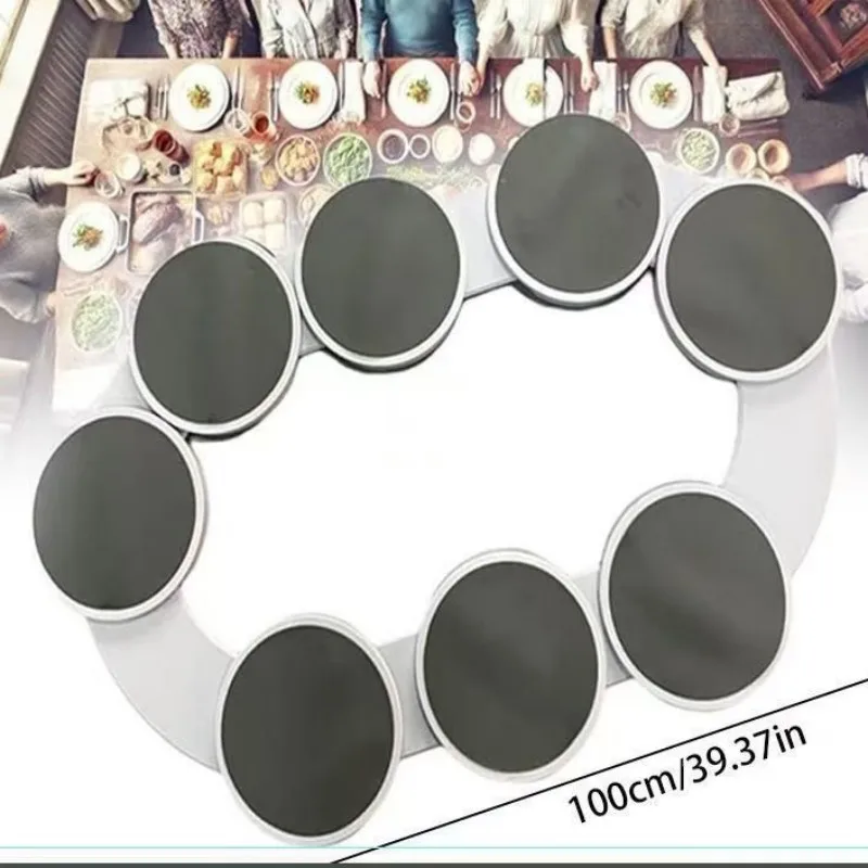 360° Rotating Serving Tray Factory Supply Lazy Susan Turntable for Dining Table Expandable for Rectangular and Elongated Tables