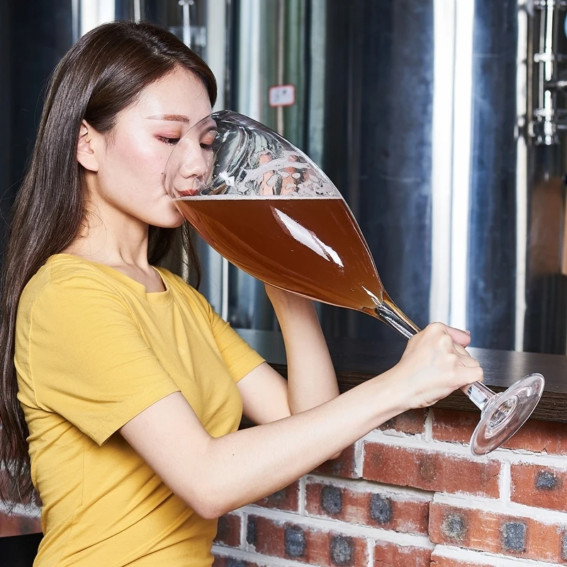 Hochwertiges Riesiges 3000 Ml Verdicktes Langstieliges Weinglas Großes Bierglas Für Partys