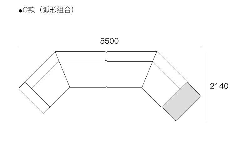 Light luxury modern horizon sofa set customize high class Italian villa sofa set minimalist fabric designer sofa furniture