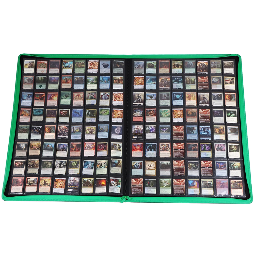 YuGiOh MTG TCG Sports Cards Album 64 Pockets Trading Card Binder with PU Cover for Collection Management