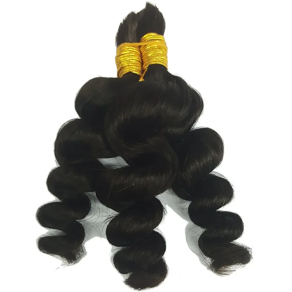 Brazilian Curly Wave Human Hair Bulk Extensions 1/3 Pcs/Lot 8-26 inch_voghion.com