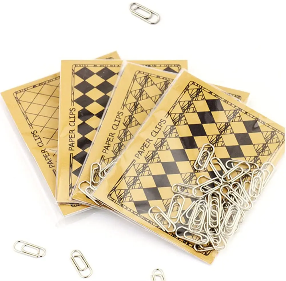50 шт. никелированных металлических мини-зажимов для школы и офиса