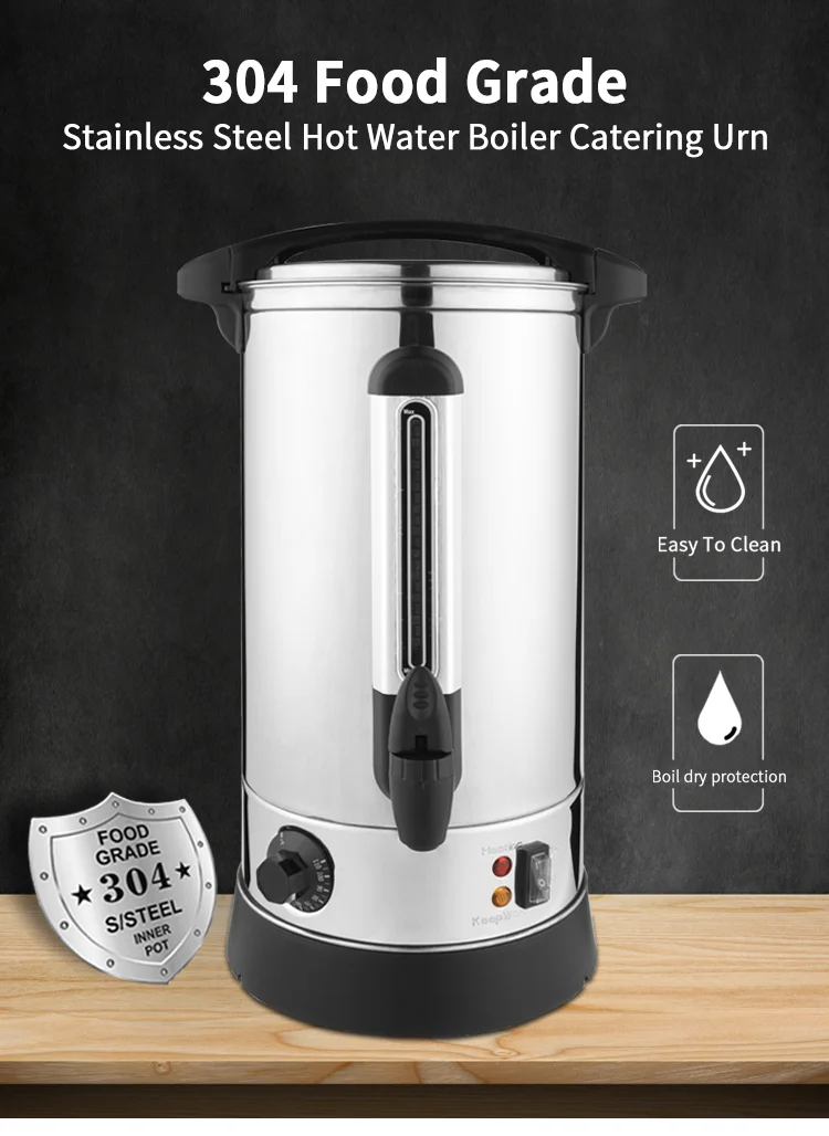 15 L Stainless Steel Tea Urn Electric Catering Hot Water Boiler