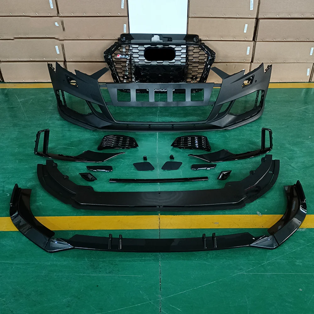 Front Bumper With grill For Audi A3 RS3 High quality Car accessories Auto Body Kitl for tuning parts PP Material 2017-2019