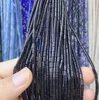 Black onyx tube beads approx. 2x4mm