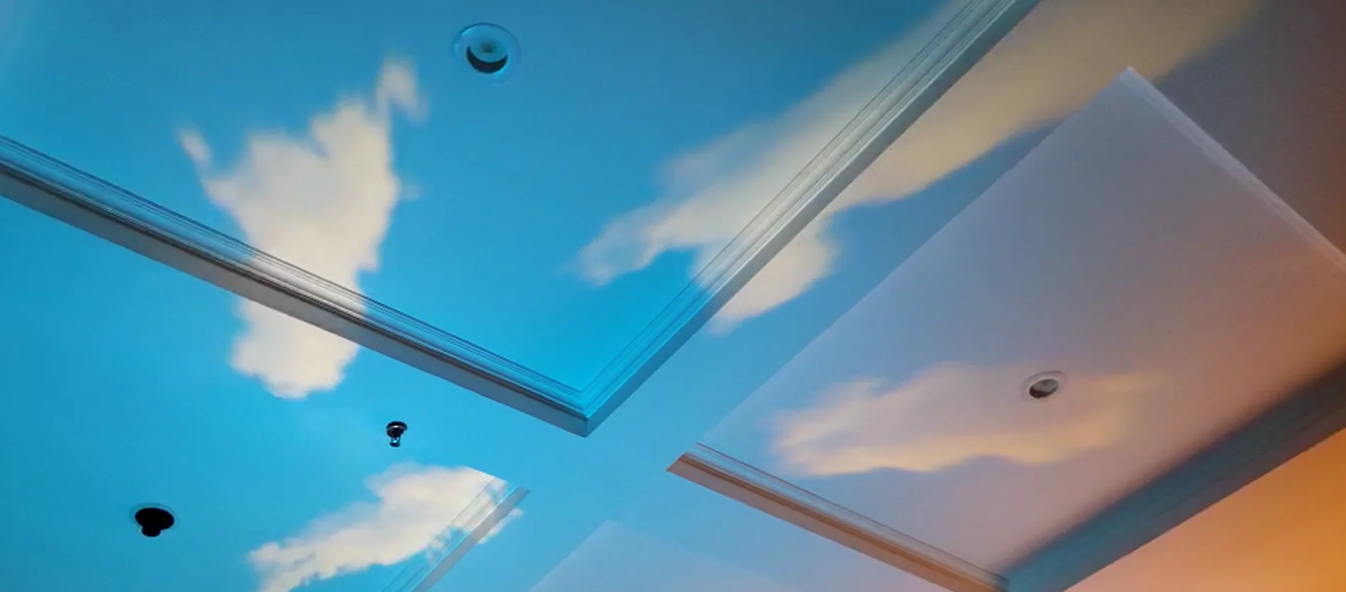 Amazing Vivid Blue Sky with Scattered Pure White Clouds