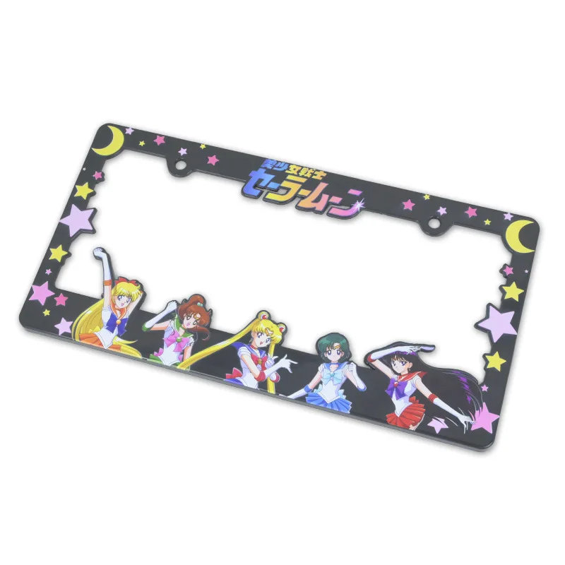 Custom Plastic 3D Anime  License Plate Frame Hello Kitty Plastic License Plate Frames Jdm License Frame