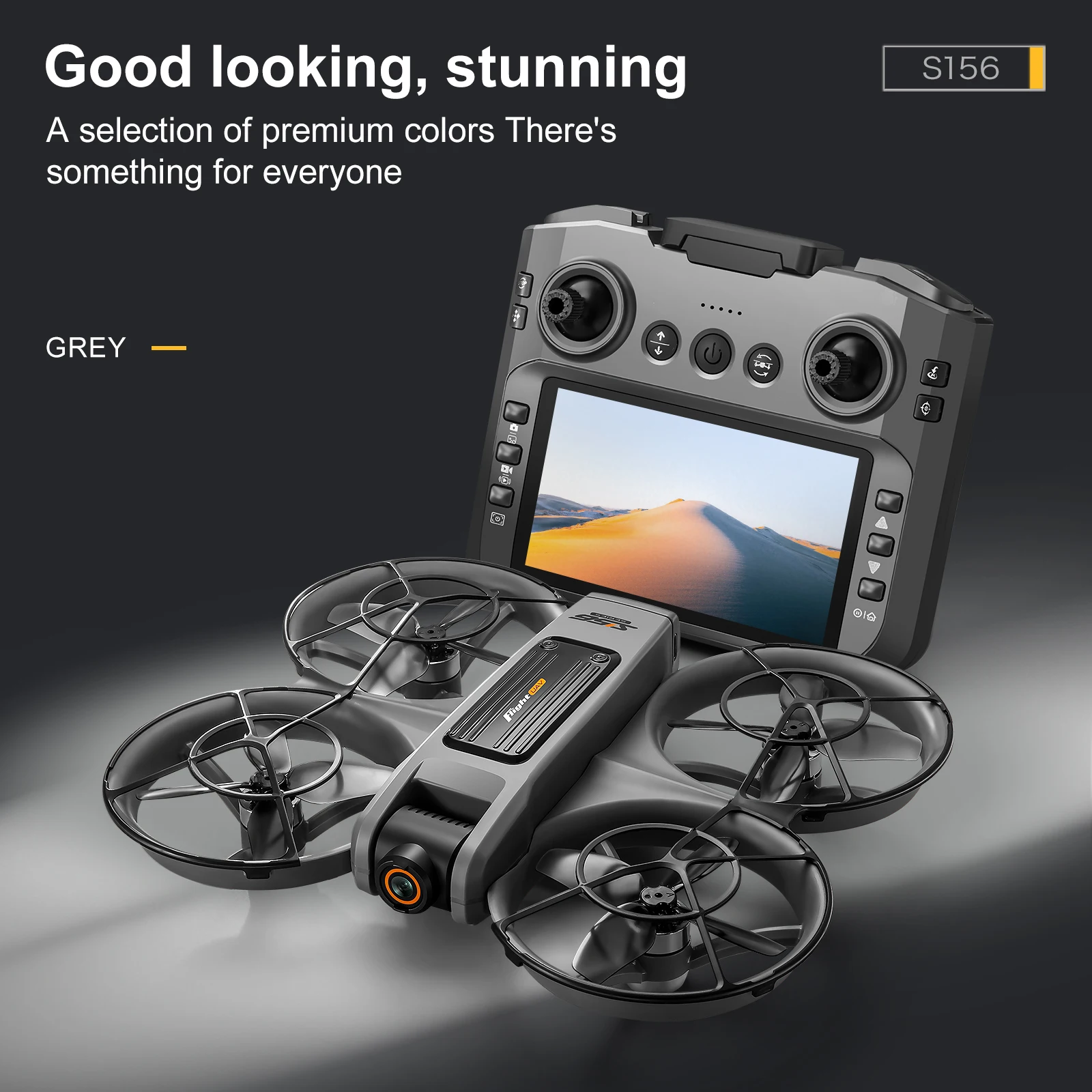 S156 Beginner Drone FPV HD Camera Brushless Motor Obstacle Avoidance Foldable Quadcopter with LED Screen Control