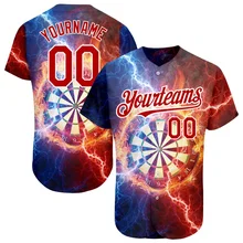 Custom Sublimation Name and Team Name Button up 3D Dart Shirt for Men