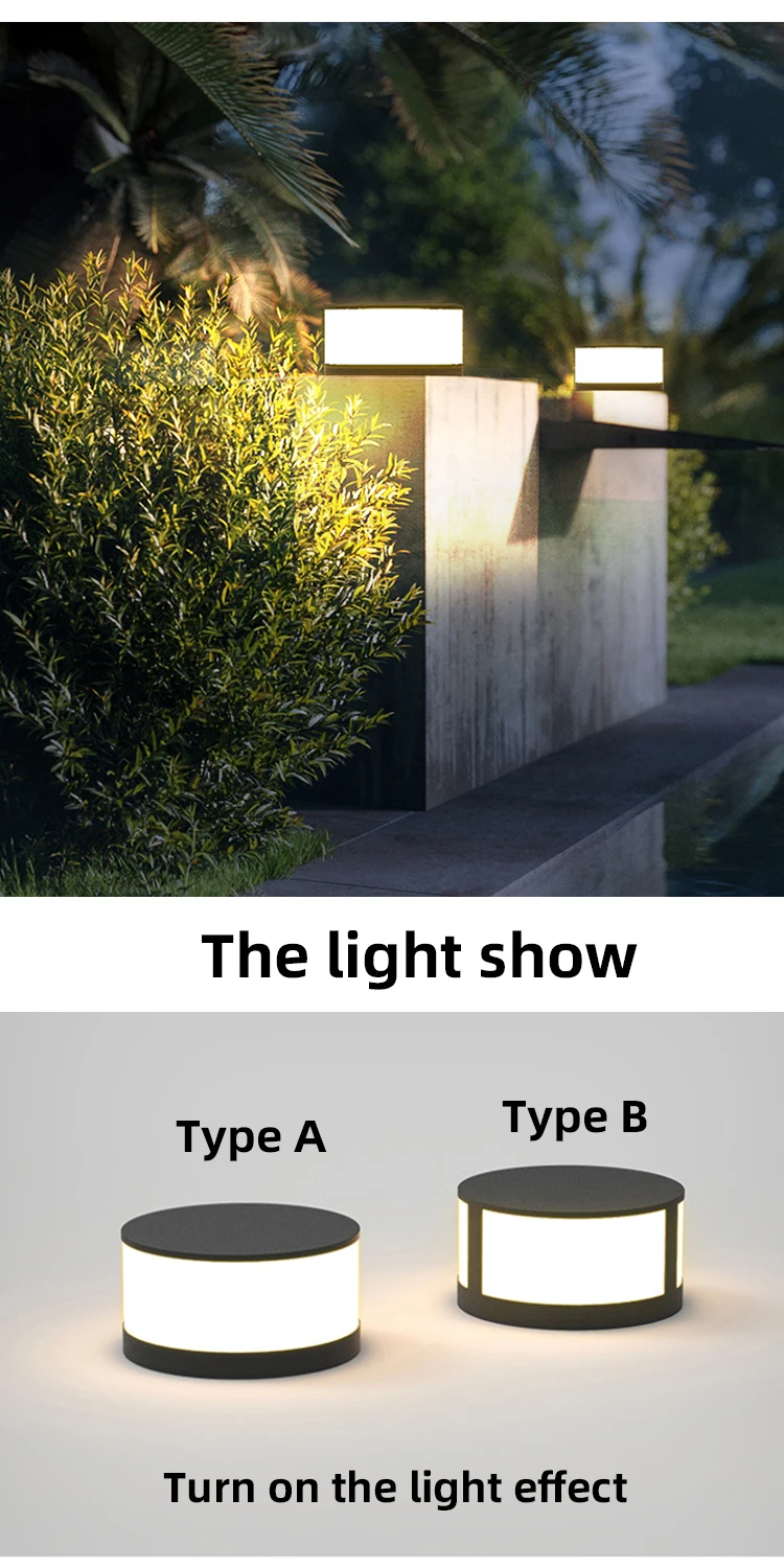 Boilyn Pillar Lights Outdoor, European-Style Waterproof Outdoor Column Ligh＿並行輸入品 - 3