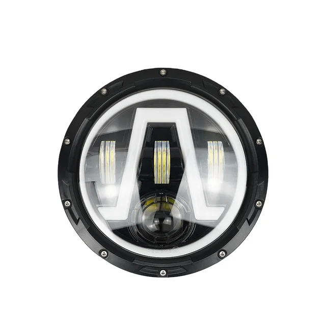 Dot 7 Inch Led Headlight E9 Approved Turn Signal Drl Halo Ring Round Faro Led 7 Pulgadas For Jeep For Wrangler