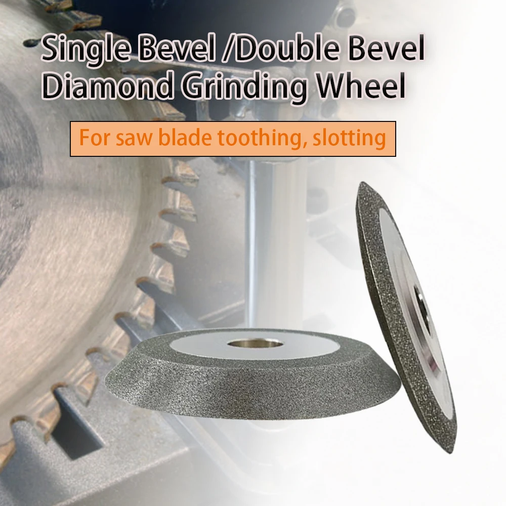 Double Beveled Diamond Grinding Wheel Threaded Screwdriver Ceramic Tungsten Steel Slotted Grinding Wheel Manufacturer Supply