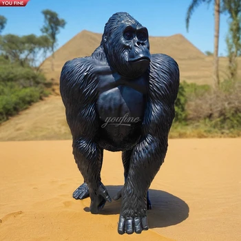 屋外ガーデン用ブロンズゴリラス statue | アート・コレクティブル用の彫刻