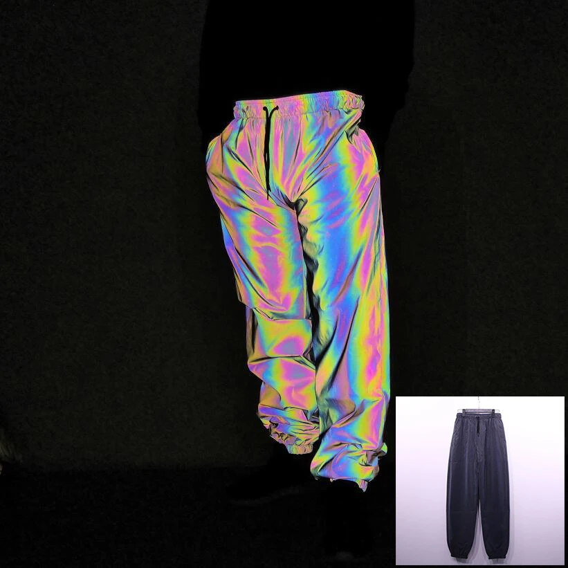 Reflective Iridescent Rainbow Flash Color Track Sportswear