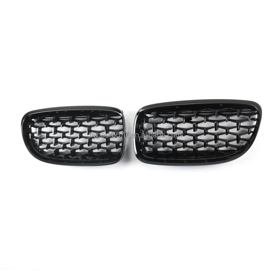 product tiypeor diamond style gloss black kidney grille grill for bmw e90 e91 3 series 2009 2010 2011-3