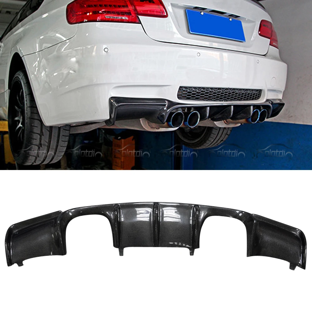 Gtsv Style Carbon Fiber Rear Bumper Lip Fins Spoiler Wing Splitter For Bmw  E92 E93 M3 Body Kits - Buy For Bmw E92 M3 Rear Diffuser,E92 M3 Varis Rear 