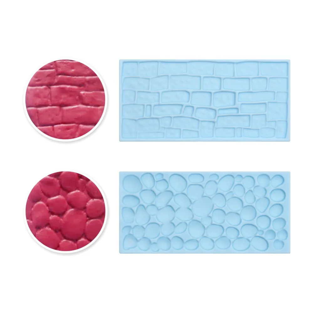 Tappetini per timbri in cemento 7 pezzi, Tappetino per timbri in poliuretano per piastrelle in pietra, 618 x 618 mm, Stampo per texture in cemento senza cuciture per decorazioni, Multicolore | IT