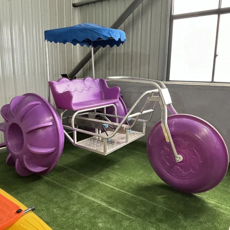 QIQU the Most Popular Two Person on Sea and Lake with 3 Wheels Water Sports Tricycle Pedal Boat Aqua Bike Water Bike