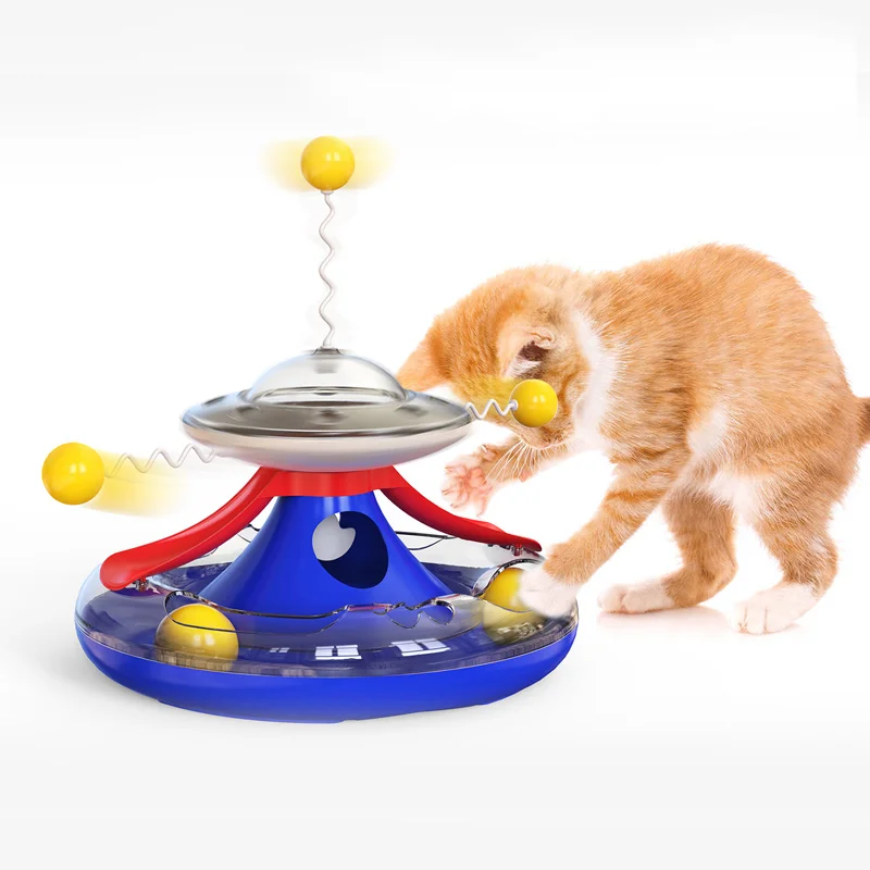 Elektrisches Katzenspielzeug mit Neuer Magnetschwebetechnologie Verrckte  Spielplatte Drehscheibe Ball Katzenangel Katzenspielzeug