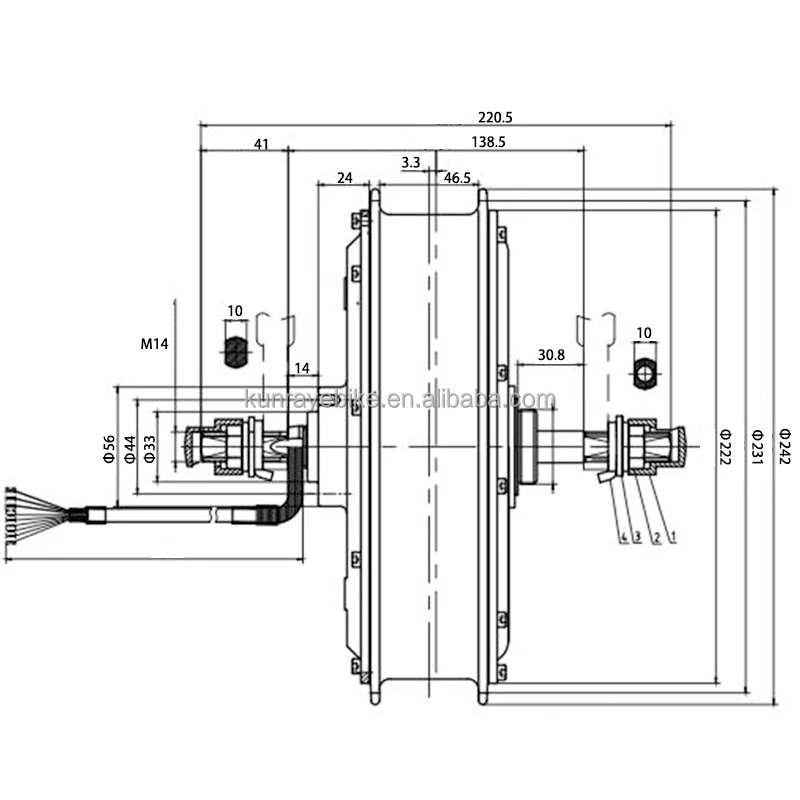 Mxus 4872v 3000w Electric Motor Wheel Ebike Conversion Kit Electric