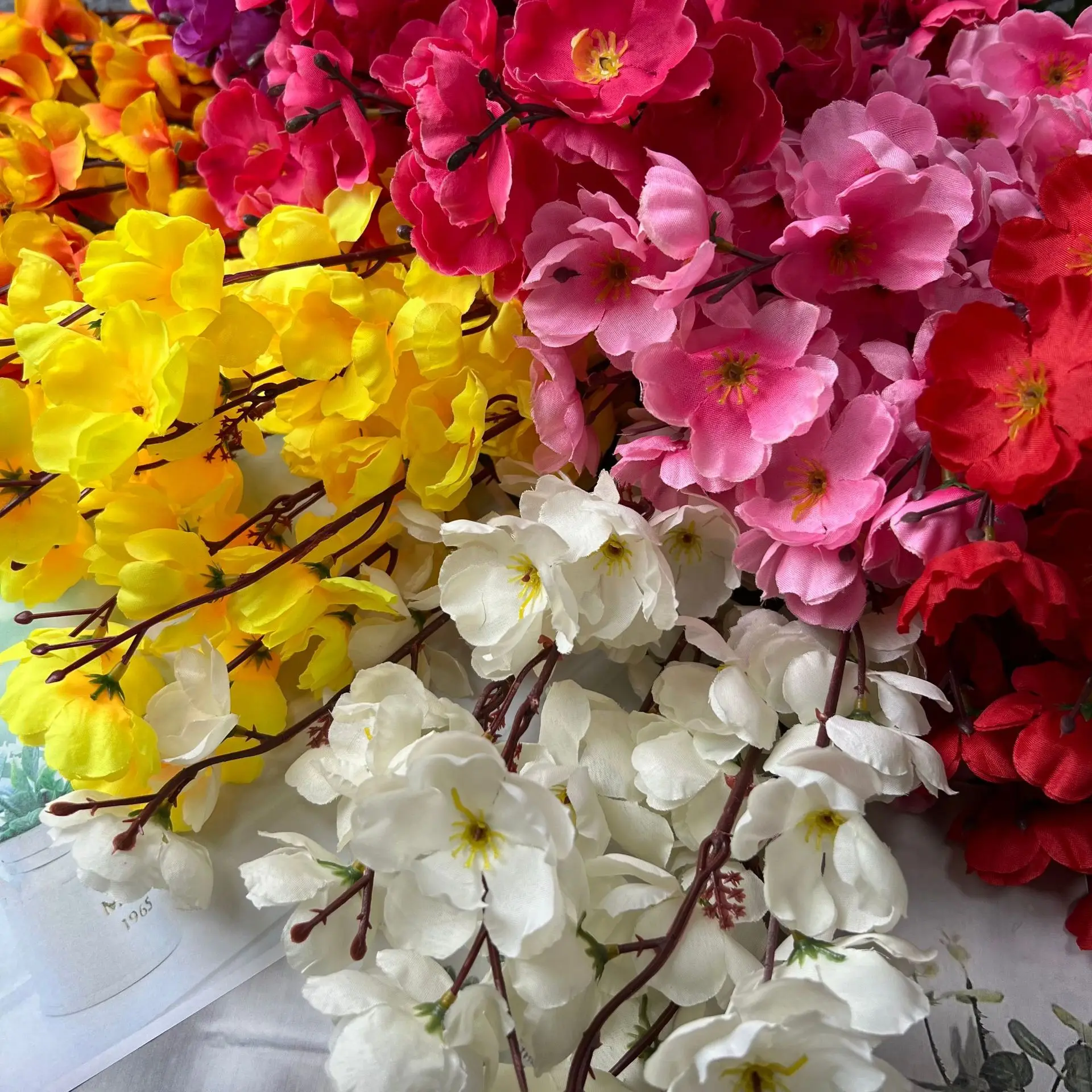 Wholesale Artificial Flowers 7 Forks Peach Flowers Artificial Blossom