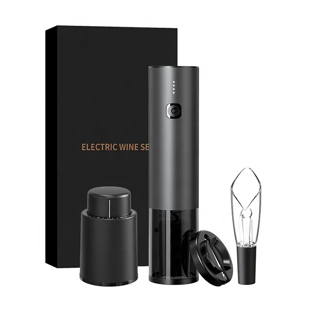 Customizable One-Touch Rechargeable Electric Wine Bottle Opener Gift Set for Mom Dad Friends Men Women