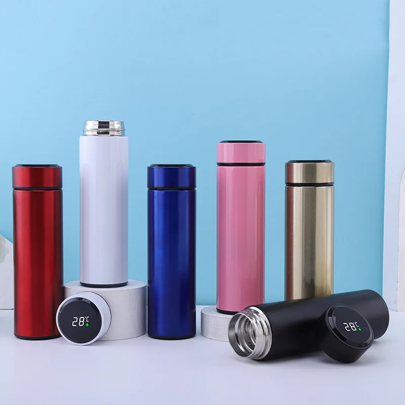 LED Temperature Display Smart Flask Water Bottle (BLU)