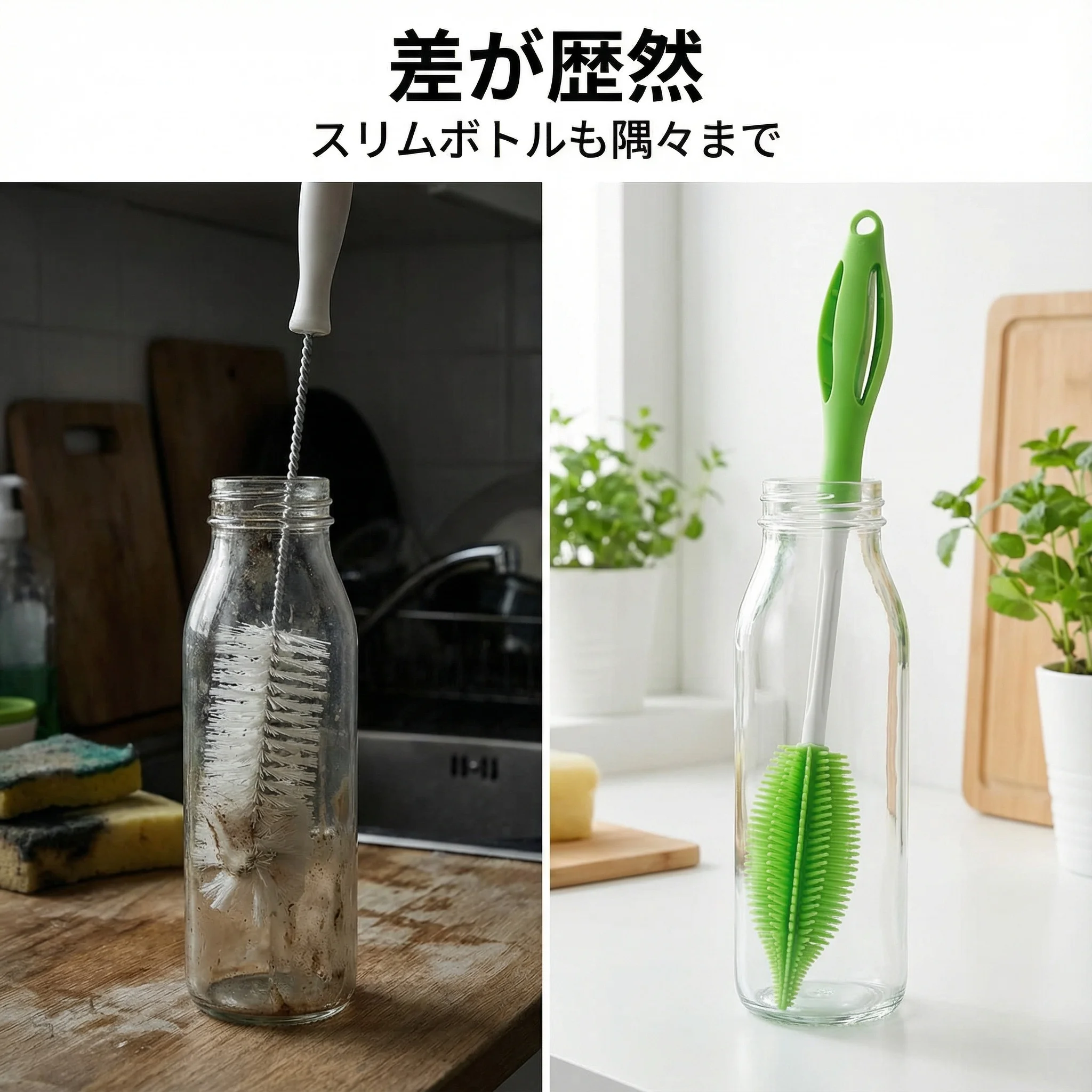 Silicone Brush for Narrow Bottles & Nipples - Long Handle