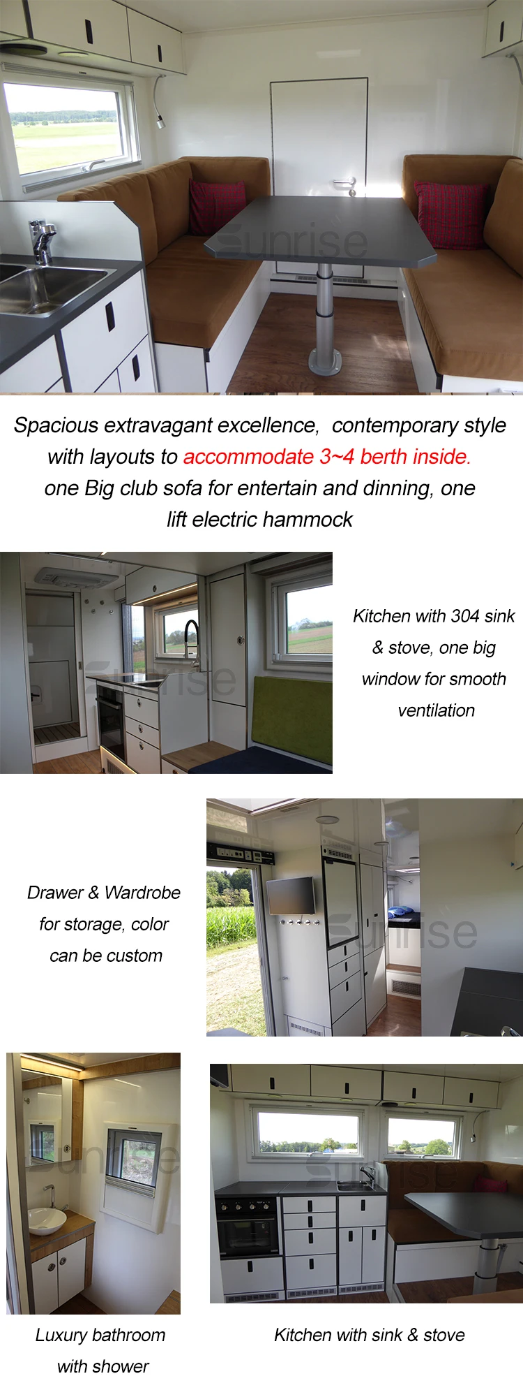 NEW Design Motorhome Fiberglass Camper Shell Camping Car 4x4 Expedition ...