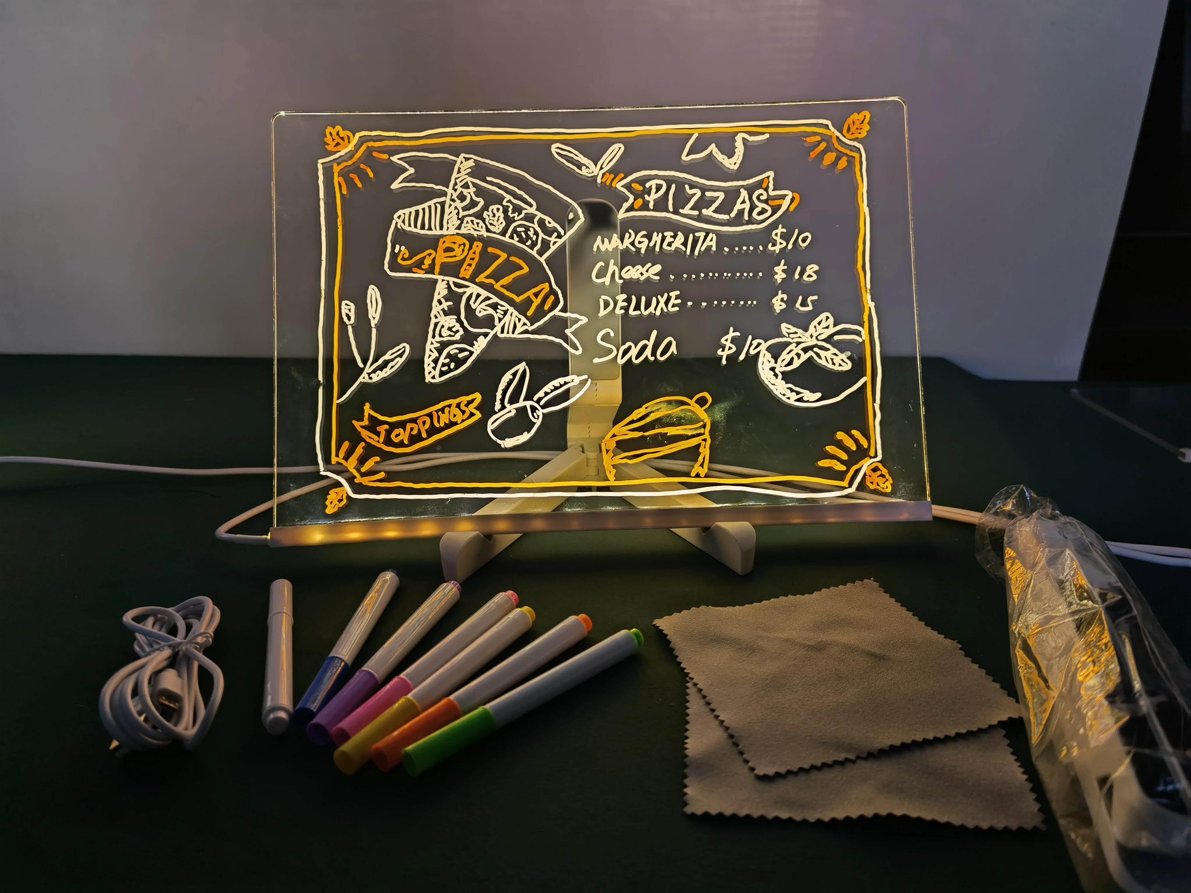 Personalized Decorative Light Led Writing Board Message Handwriting Led