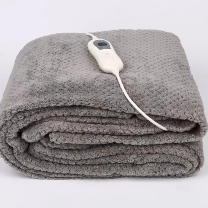 Heated Blanket Electric Throw Silky Plush Electric Blanket With 3