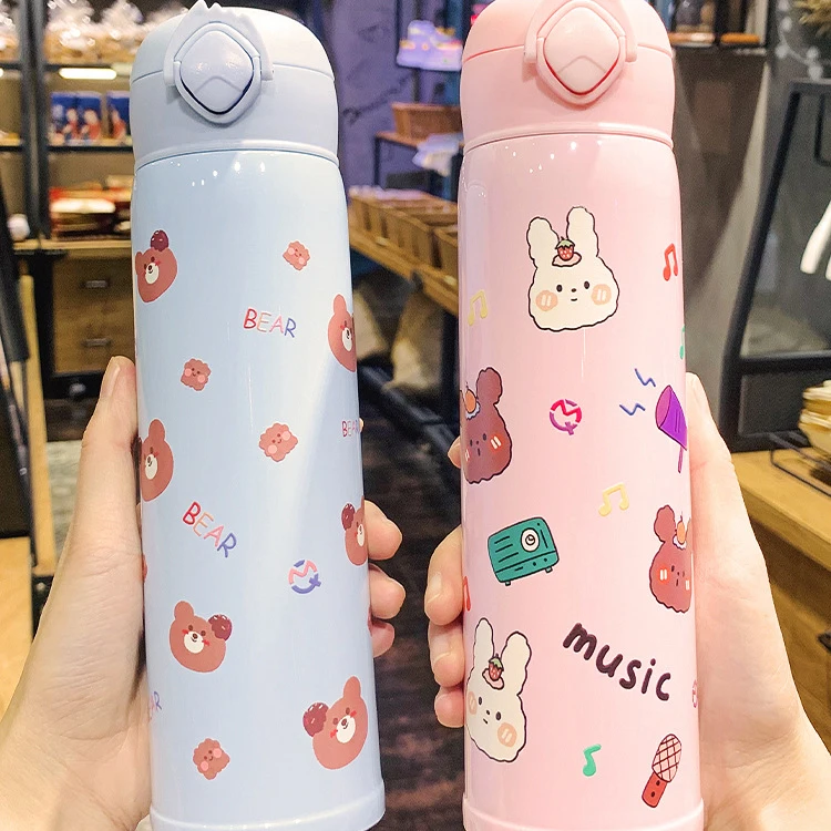 Custom Stainless Steel Water Bottle Cartoons Printing Water Bottle 