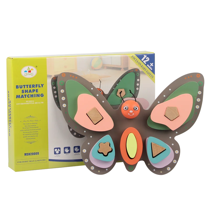 Деревянные игрушки, бабочки, подходящая игра, детские деревянные штабелируемые игрушки