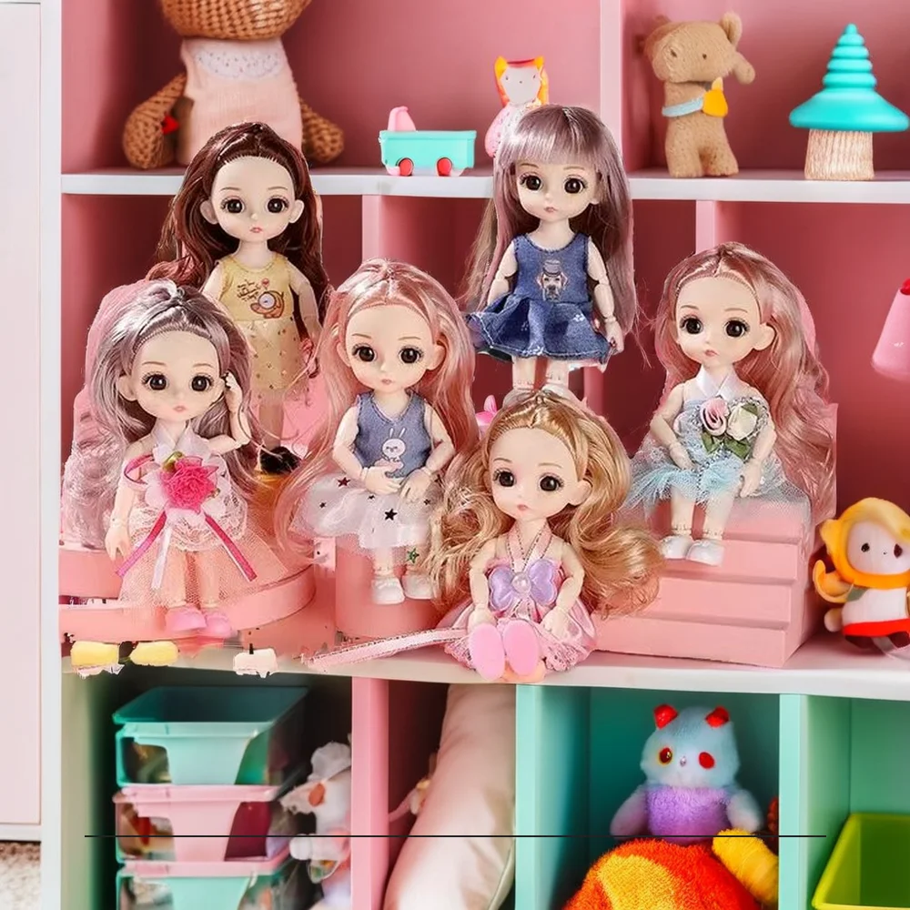 Лидер продаж 2023 рождественский подарок 17 см милая кукла BJD SD мягкая мультяшная виниловая и плюшевая игрушка с батарейкой для девочек