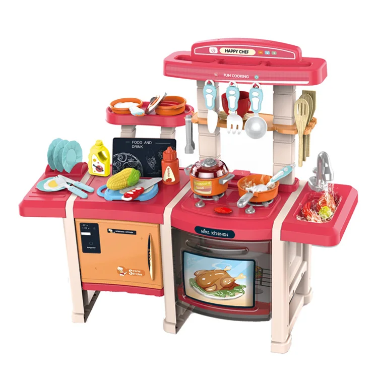 Big Size Play House Toys Kitchen Set For Kids Girls Buy Play House Toys Kitchen Set For Kids Girls Toy Kitchen Set Product On Alibaba Com