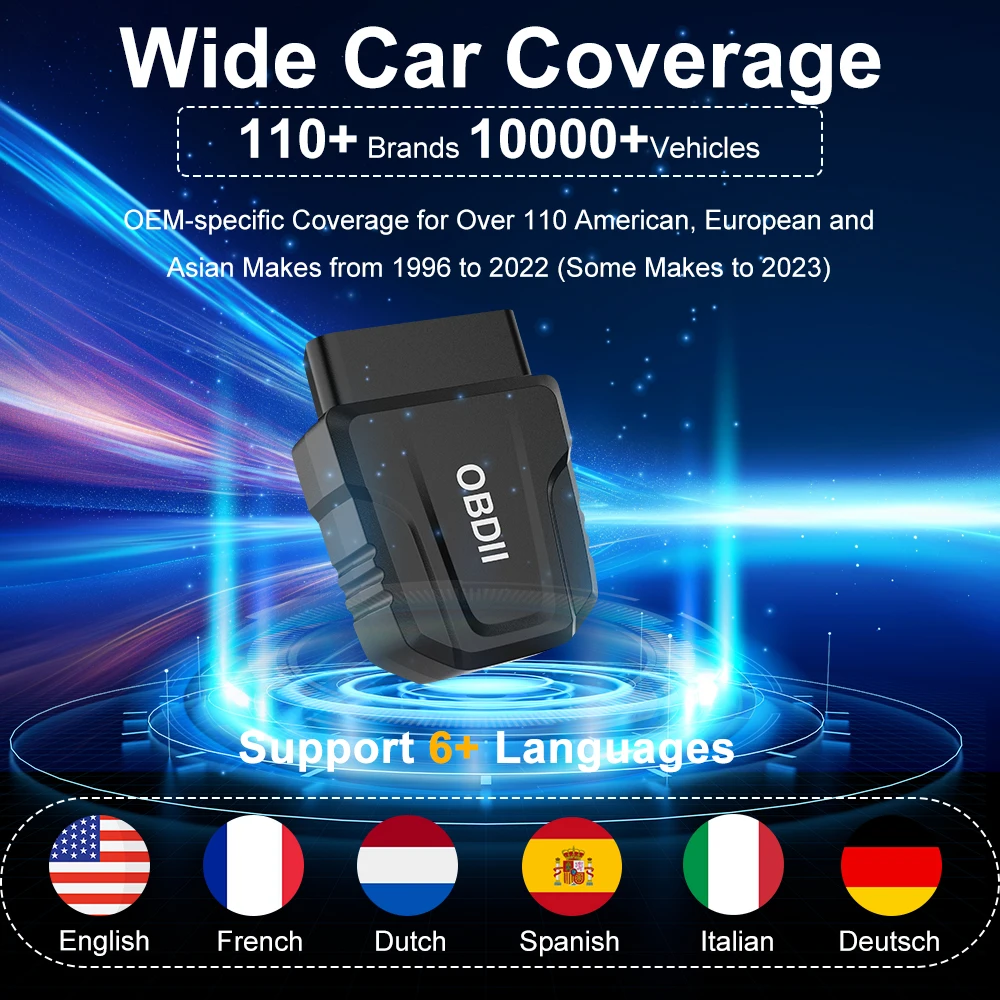V011 Scanner OBD2 Bluetooth 5.4 – Diagnosi Auto Completa Per IOS/Android, Lettore Codici Motore - 3