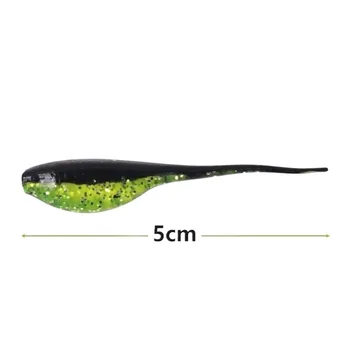Cheery Mini Tadpole Bait 50mm 0.7G PVC Worm Bait with Needle Tail Small Artificial Soft Plastic Bait for River Fishing – Soft Lure – view 4