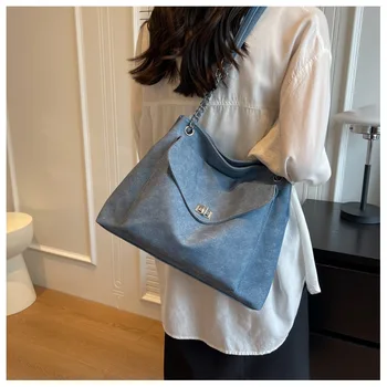 2024 New Arrival large capacity women's denim Tote bag Shoulder Tote Bag OEM ODM