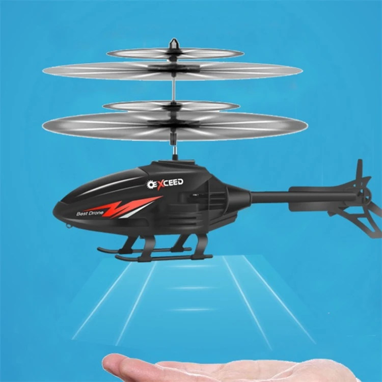 Remote Induction 2 In1 Mode 2CH Light Floating Rechargeable Aircraft Toy 3 Colors Remote Control Helicopter with Lights