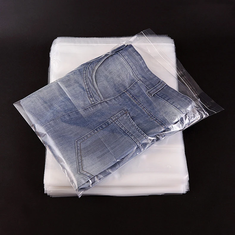 Factory hot selling recyclable low price transparent self-adhesive seal clothes opp packing plastic bag clear poly opp bags